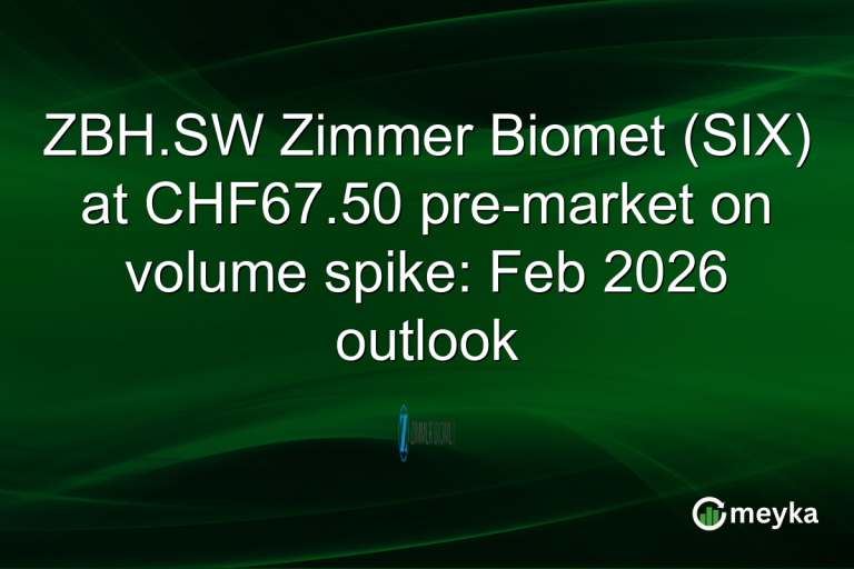 ZBH.SW Zimmer Biomet (SIX) at CHF67.50 pre-market on volume spike: Feb 2026 outlook