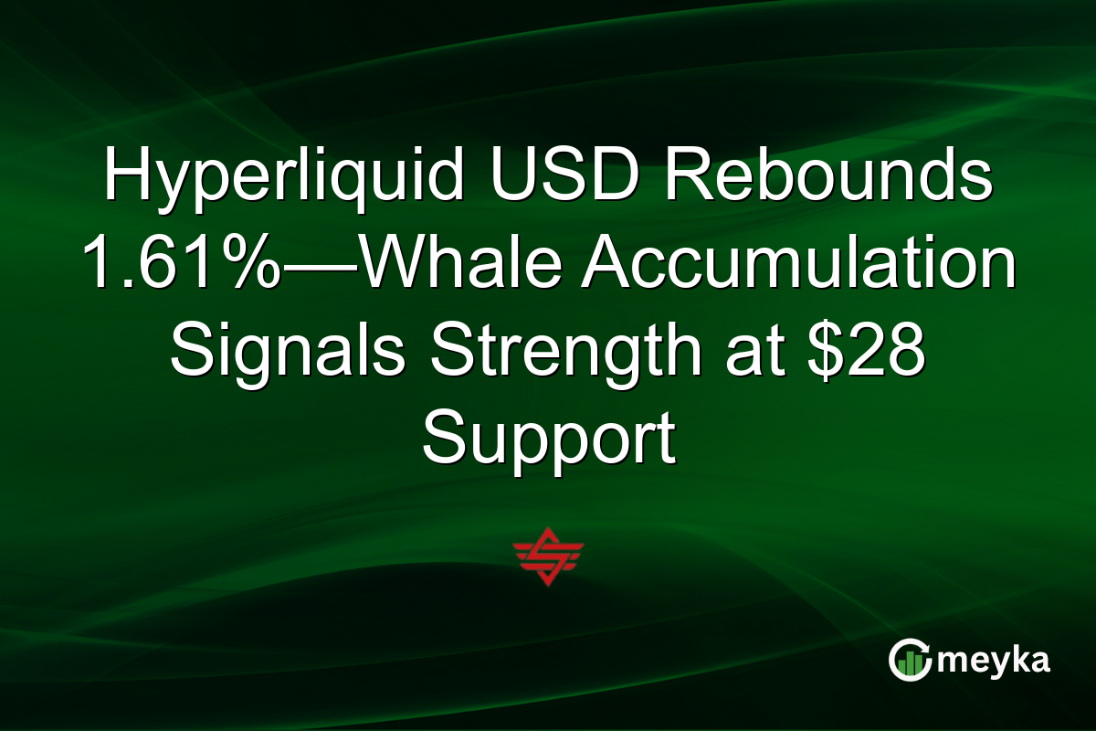 Hyperliquid USD Rebounds 1.61%—Whale Accumulation Signals Strength at $28 Support