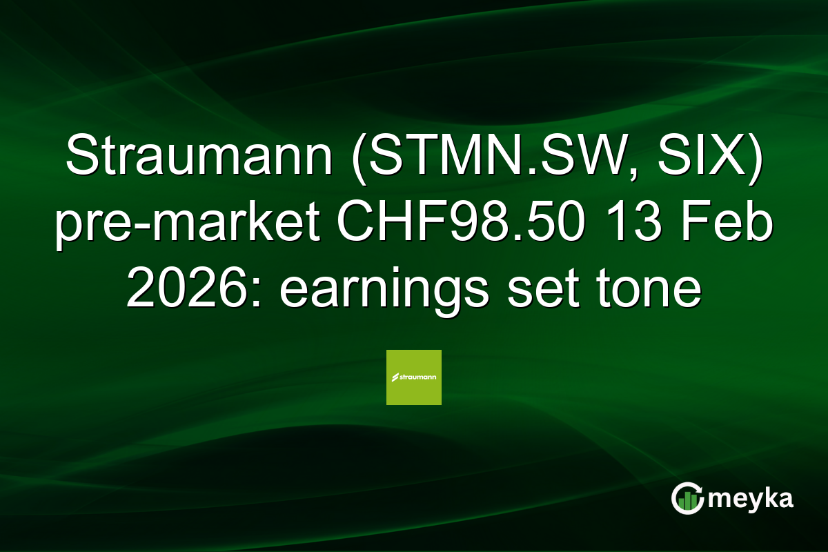 Straumann (STMN.SW, SIX) pre-market CHF98.50 13 Feb 2026: earnings set tone