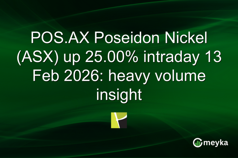 POS.AX Poseidon Nickel (ASX) up 25.00% intraday 13 Feb 2026: heavy volume insight