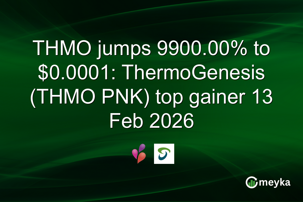 THMO jumps 9900.00% to $0.0001: ThermoGenesis (THMO PNK) top gainer 13 Feb 2026