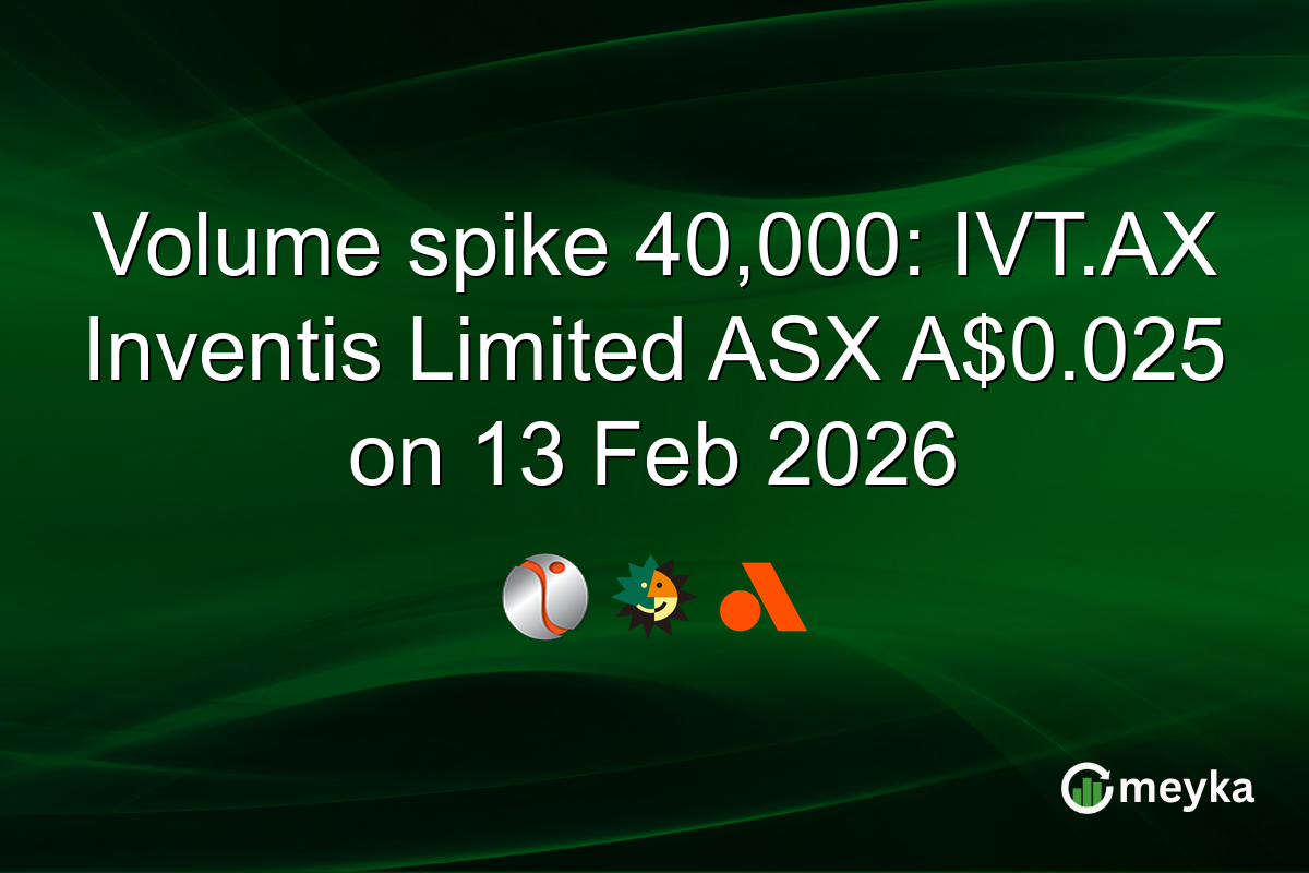 Volume spike 40,000: IVT.AX Inventis Limited ASX A$0.025 on 13 Feb 2026