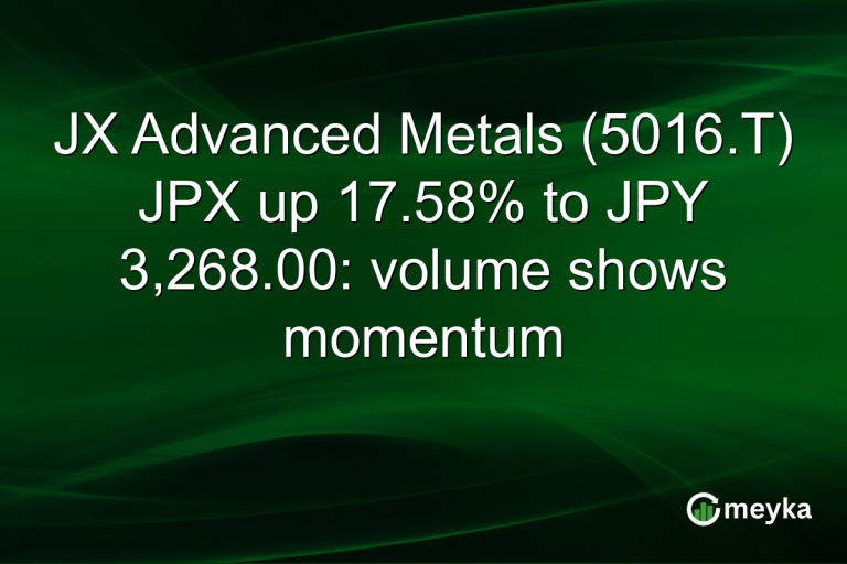 JX Advanced Metals (5016.T) JPX up 17.58% to JPY 3,268.00: volume shows momentum