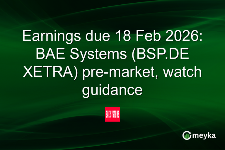 Earnings due 18 Feb 2026: BAE Systems (BSP.DE XETRA) pre-market, watch guidance