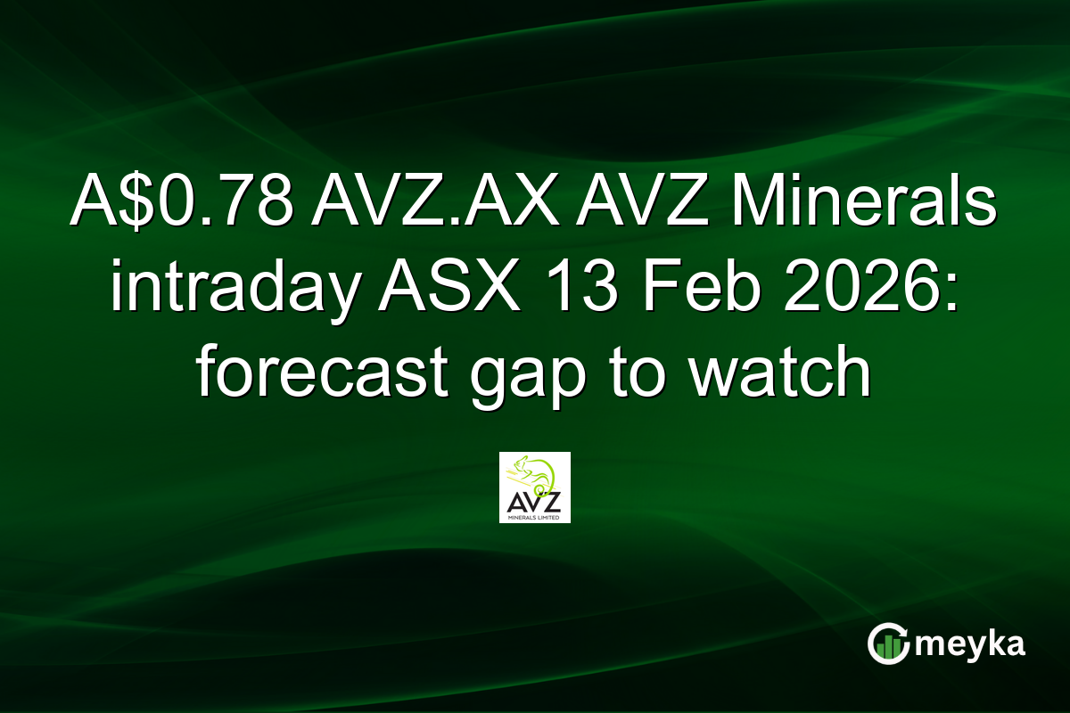 A$0.78 AVZ.AX AVZ Minerals intraday ASX 13 Feb 2026: forecast gap to watch