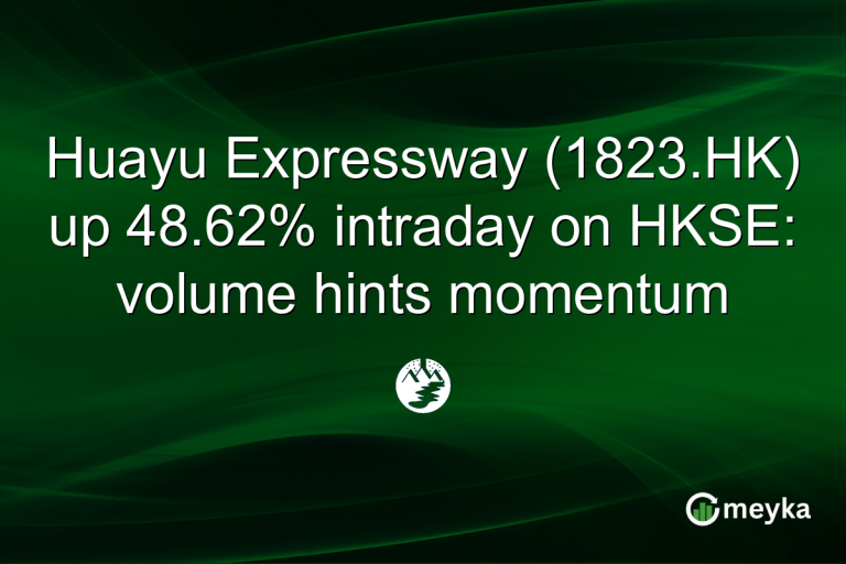 Huayu Expressway (1823.HK) up 48.62% intraday on HKSE: volume hints momentum