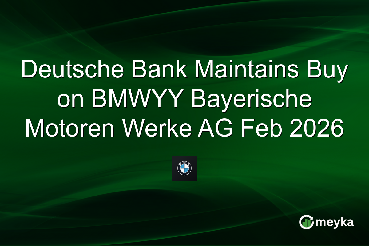 Deutsche Bank Maintains Buy on BMWYY Bayerische Motoren Werke AG Feb 2026