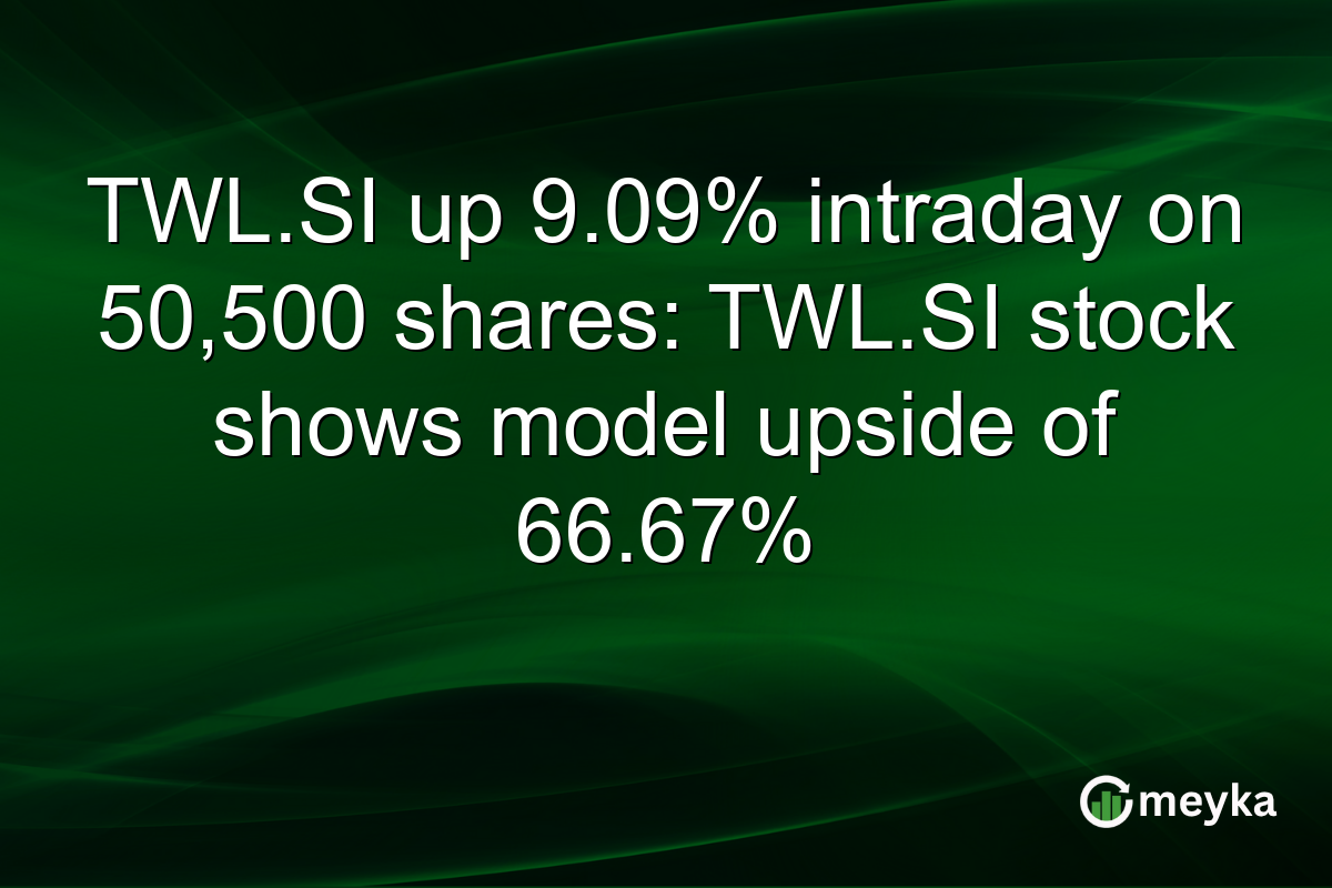 TWL.SI up 9.09% intraday on 50,500 shares: TWL.SI stock shows model upside of 66.67%