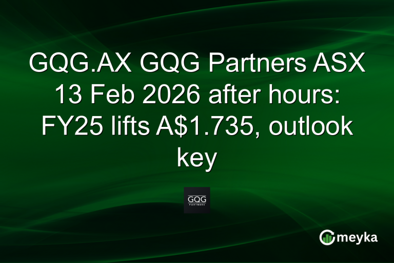 GQG.AX GQG Partners ASX 13 Feb 2026 after hours: FY25 lifts A$1.735, outlook key