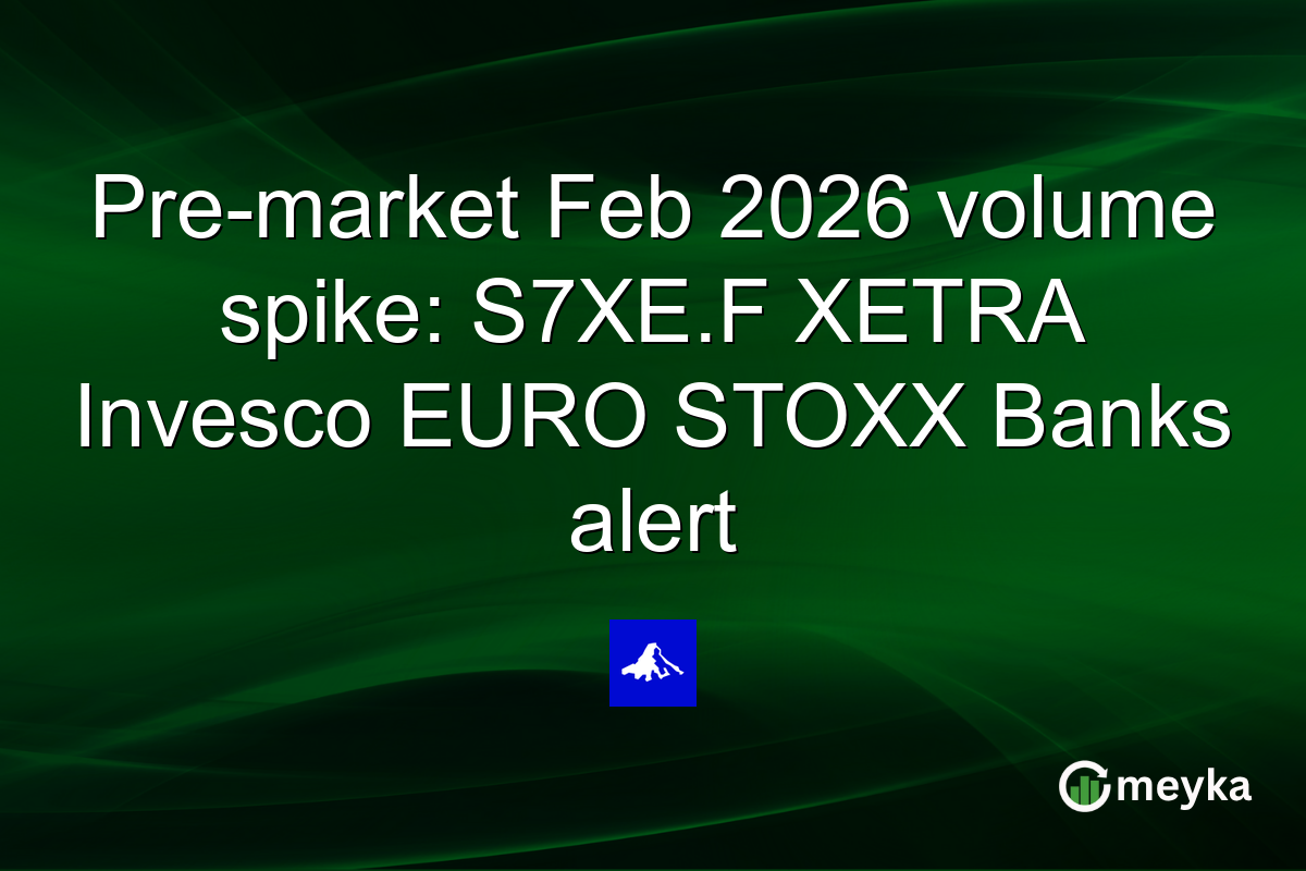 Pre-market Feb 2026 volume spike: S7XE.F XETRA Invesco EURO STOXX Banks alert
