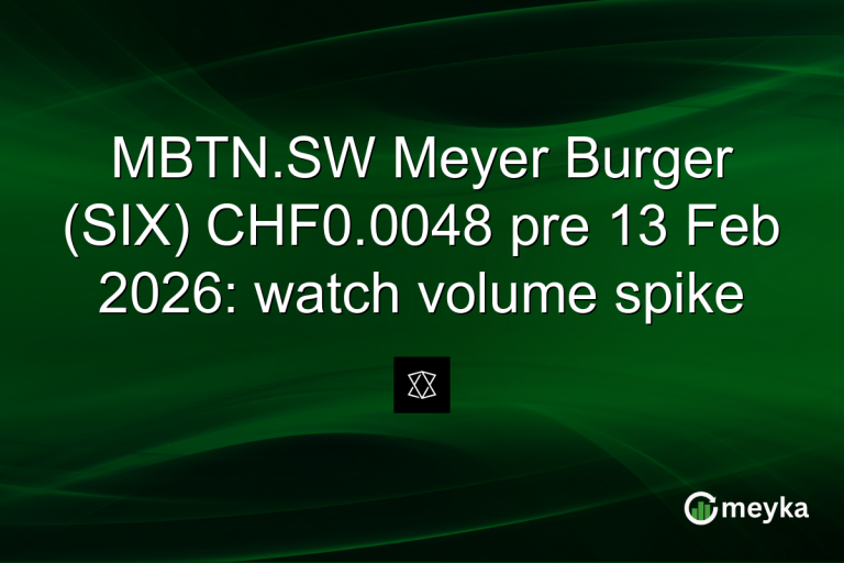 MBTN.SW Meyer Burger (SIX) CHF0.0048 pre 13 Feb 2026: watch volume spike
