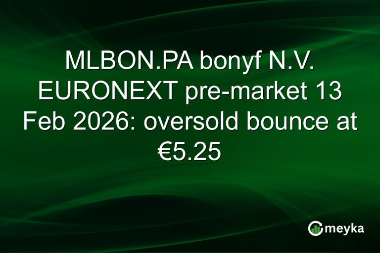 MLBON.PA bonyf N.V. EURONEXT pre-market 13 Feb 2026: oversold bounce at €5.25