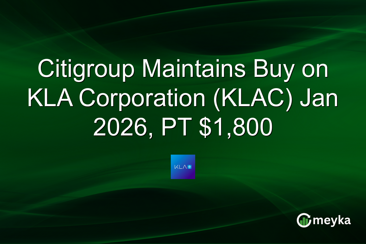 Citigroup Maintains Buy on KLA Corporation (KLAC) Jan 2026, PT $1,800