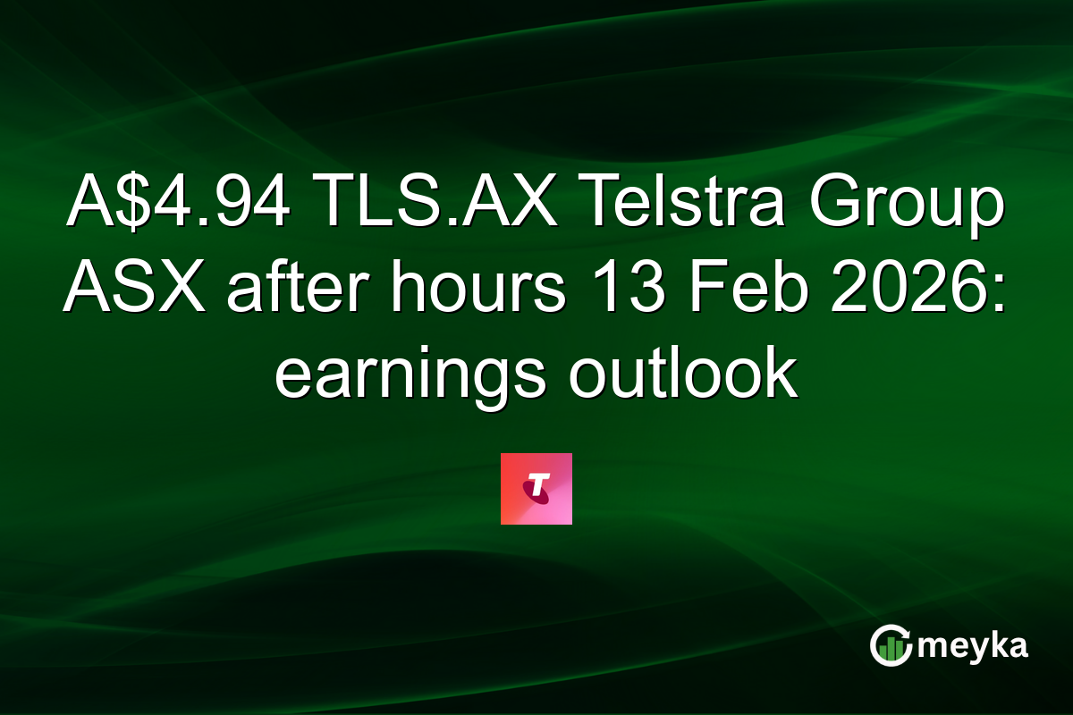 A$4.94 TLS.AX Telstra Group ASX after hours 13 Feb 2026: earnings outlook