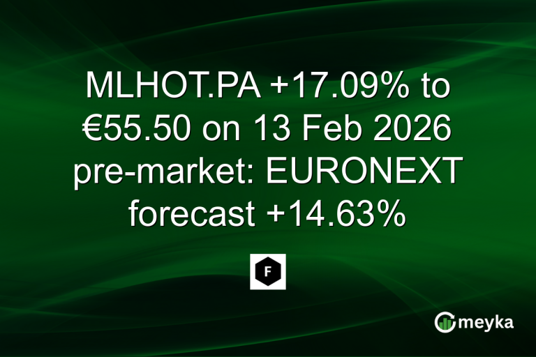 MLHOT.PA +17.09% to €55.50 on 13 Feb 2026 pre-market: EURONEXT forecast +14.63%