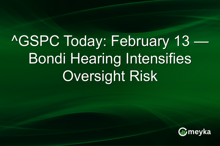 ^GSPC Today: February 13 — Bondi Hearing Intensifies Oversight Risk