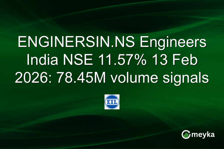 ENGINERSIN.NS Engineers India NSE 11.57% 13 Feb 2026: 78.45M volume signals