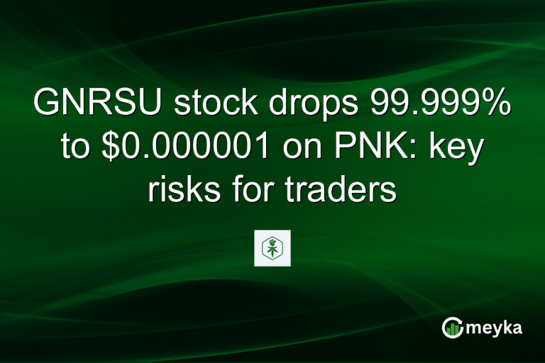 GNRSU stock drops 99.999% to $0.000001 on PNK: key risks for traders