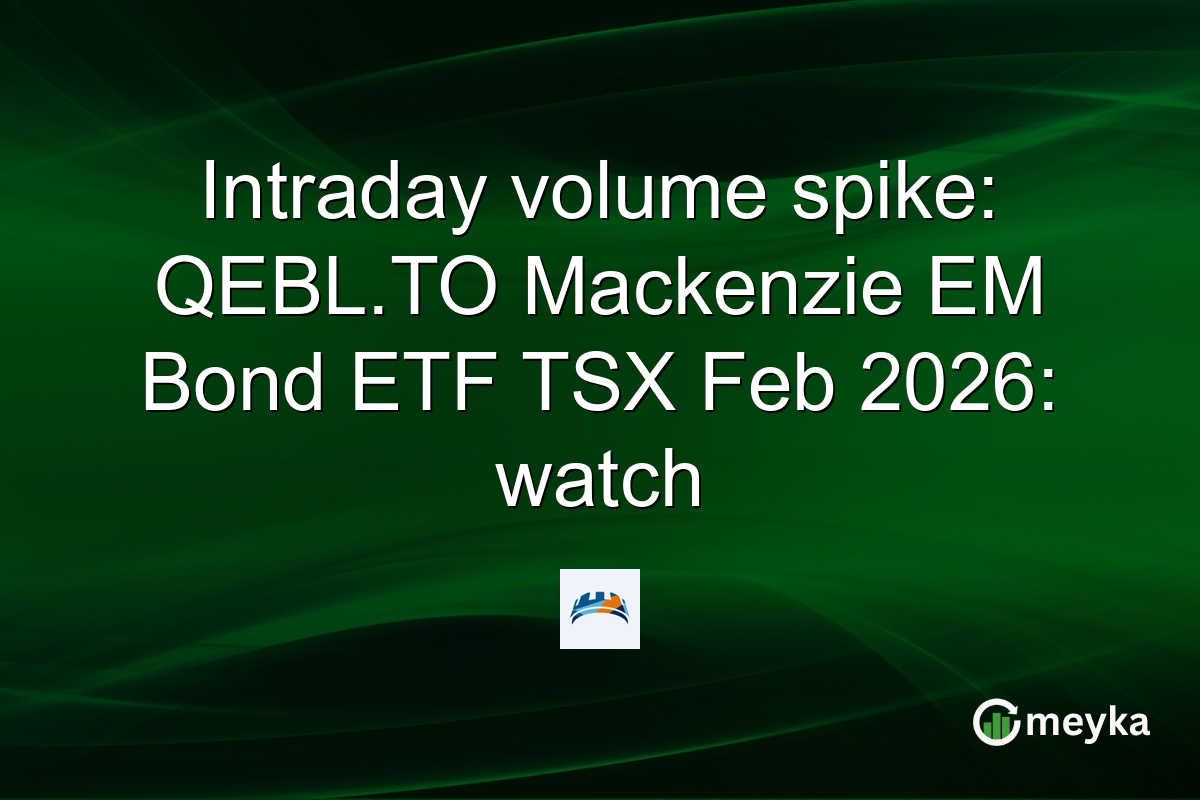 Intraday volume spike: QEBL.TO Mackenzie EM Bond ETF TSX Feb 2026: watch