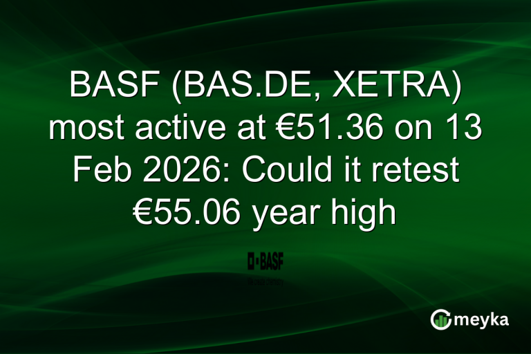 BASF (BAS.DE, XETRA) most active at €51.36 on 13 Feb 2026: Could it retest €55.06 year high