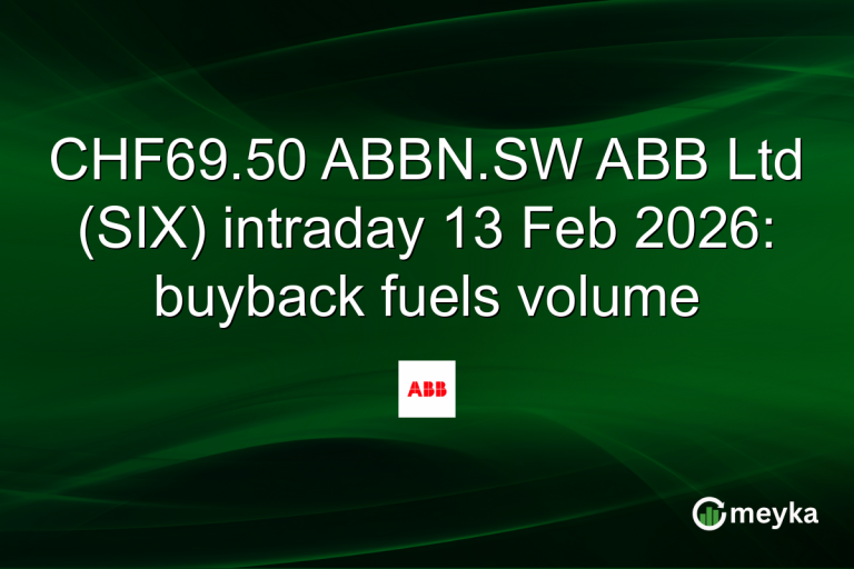 CHF69.50 ABBN.SW ABB Ltd (SIX) intraday 13 Feb 2026: buyback fuels volume