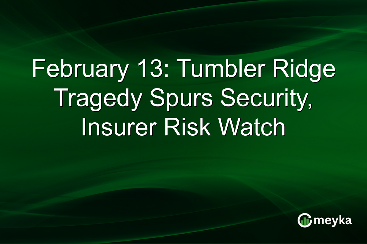 February 13: Tumbler Ridge Tragedy Spurs Security, Insurer Risk Watch