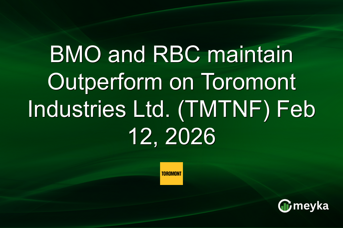 BMO and RBC maintain Outperform on Toromont Industries Ltd. (TMTNF) Feb 12, 2026