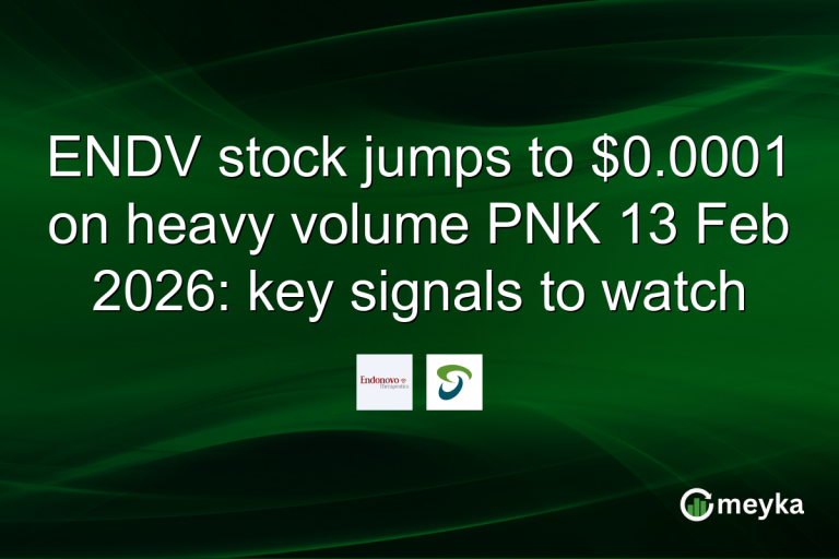 ENDV stock jumps to $0.0001 on heavy volume PNK 13 Feb 2026: key signals to watch
