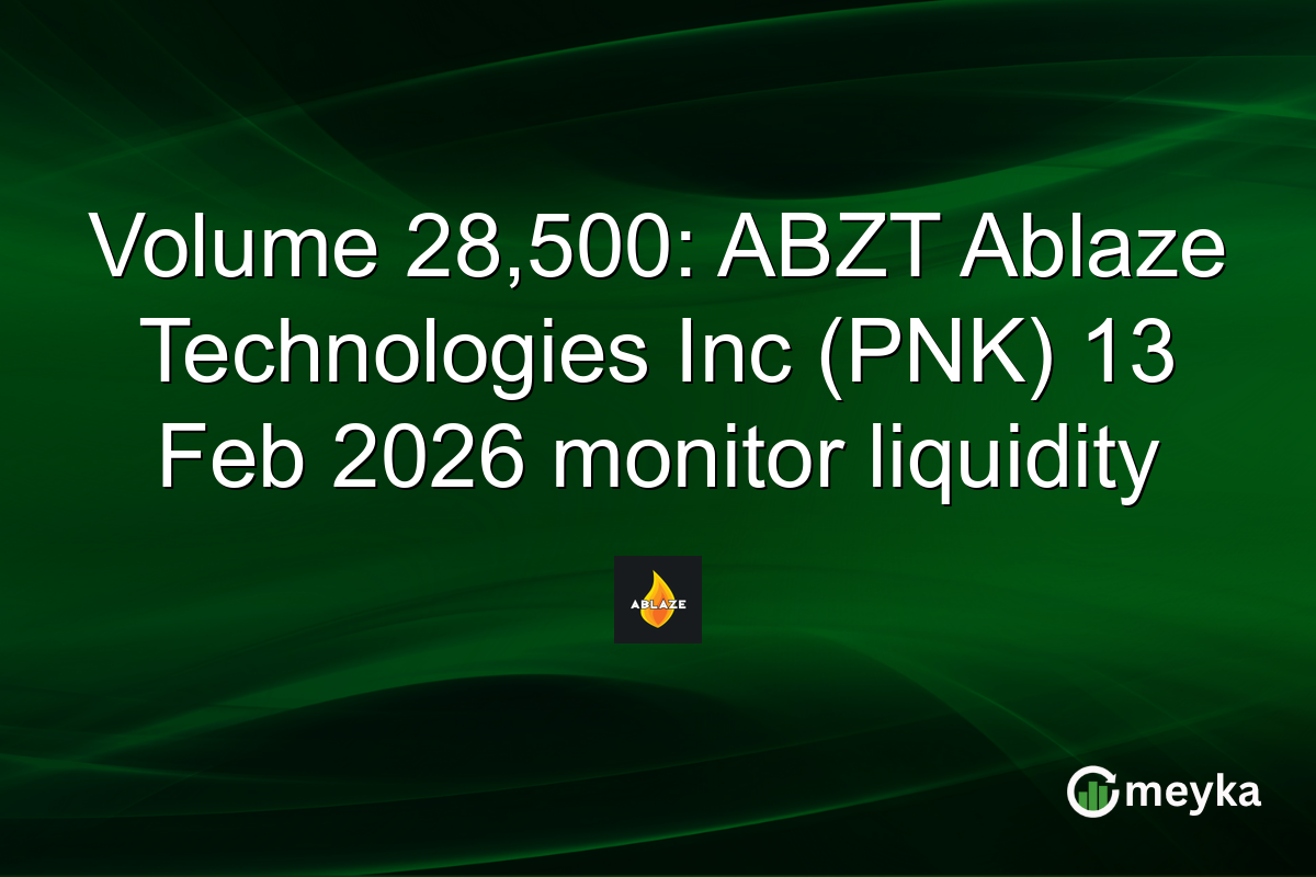 Volume 28,500: ABZT Ablaze Technologies Inc (PNK) 13 Feb 2026 monitor liquidity