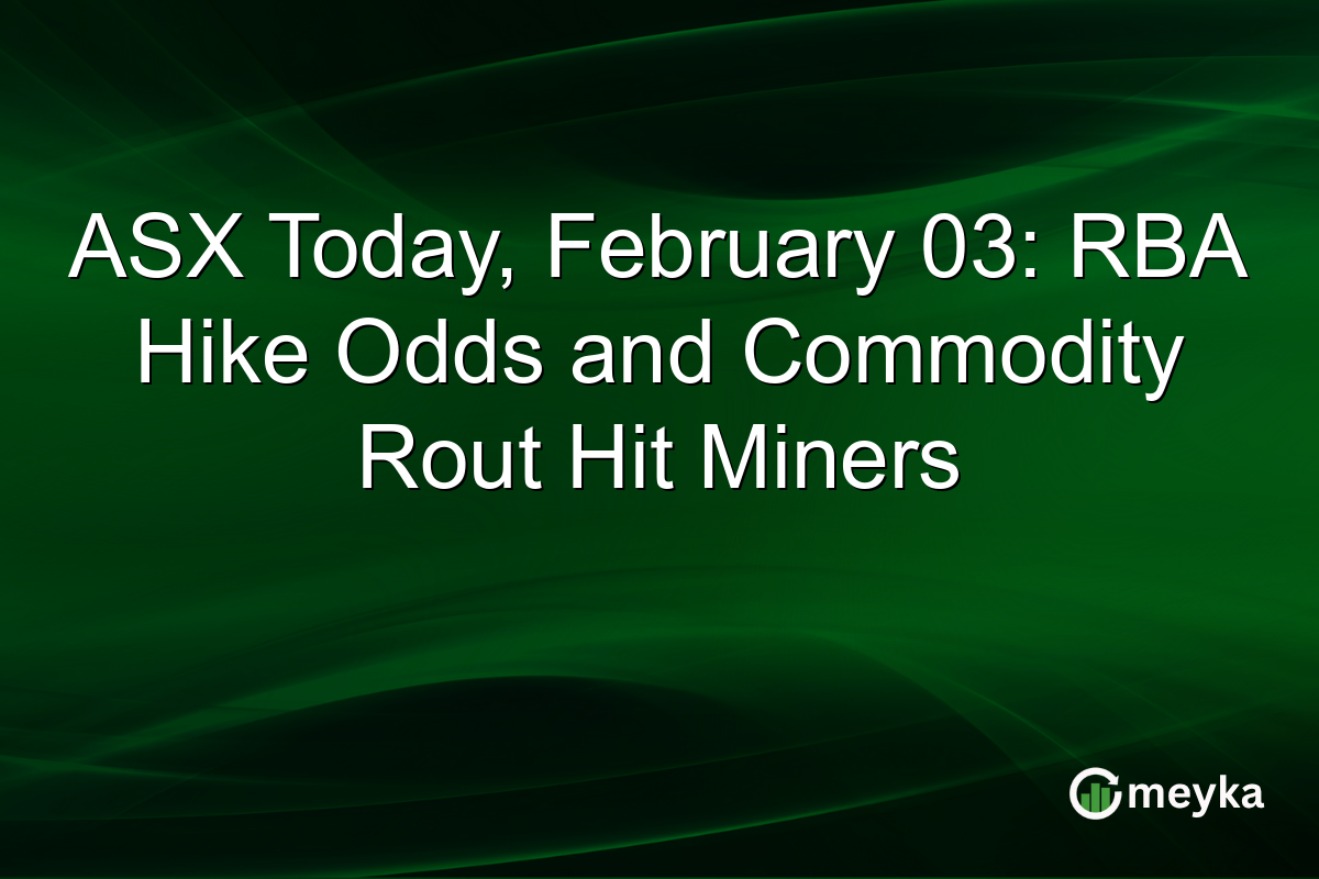 ASX Today, February 03: RBA Hike Odds and Commodity Rout Hit Miners