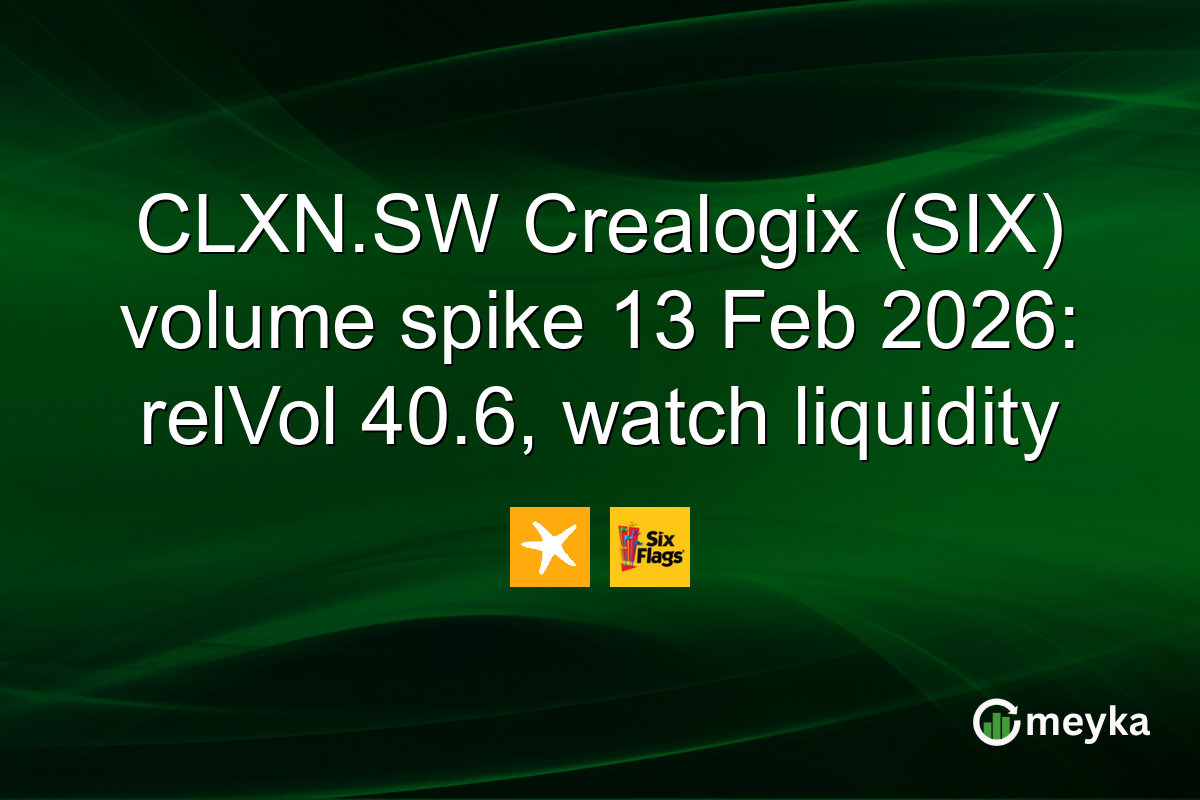 CLXN.SW Crealogix (SIX) volume spike 13 Feb 2026: relVol 40.6, watch liquidity