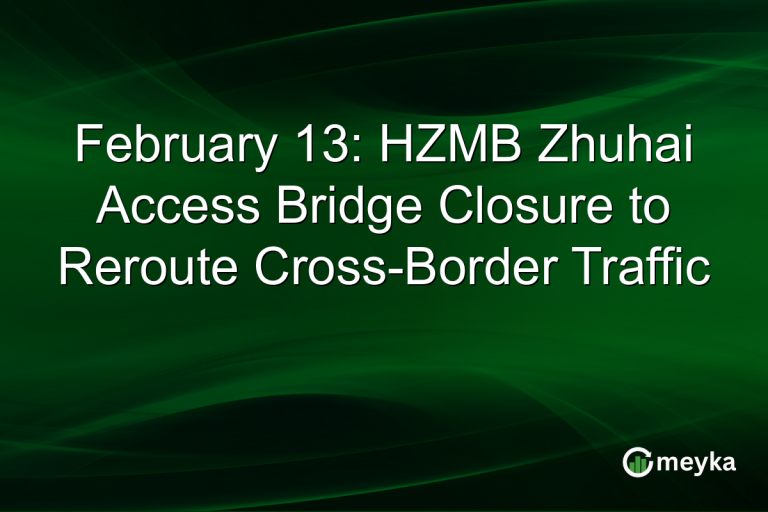 February 13: HZMB Zhuhai Access Bridge Closure to Reroute Cross-Border Traffic