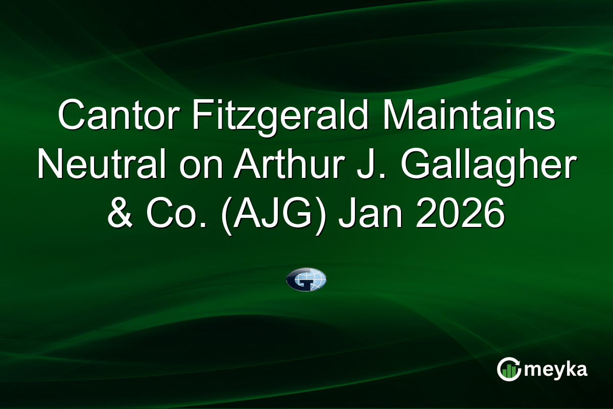 Cantor Fitzgerald Maintains Neutral on Arthur J. Gallagher & Co. (AJG) Jan 2026