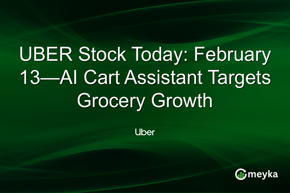 UBER Stock Today: February 13—AI Cart Assistant Targets Grocery Growth
