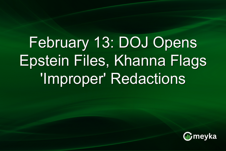 February 13: DOJ Opens Epstein Files, Khanna Flags 'Improper' Redactions