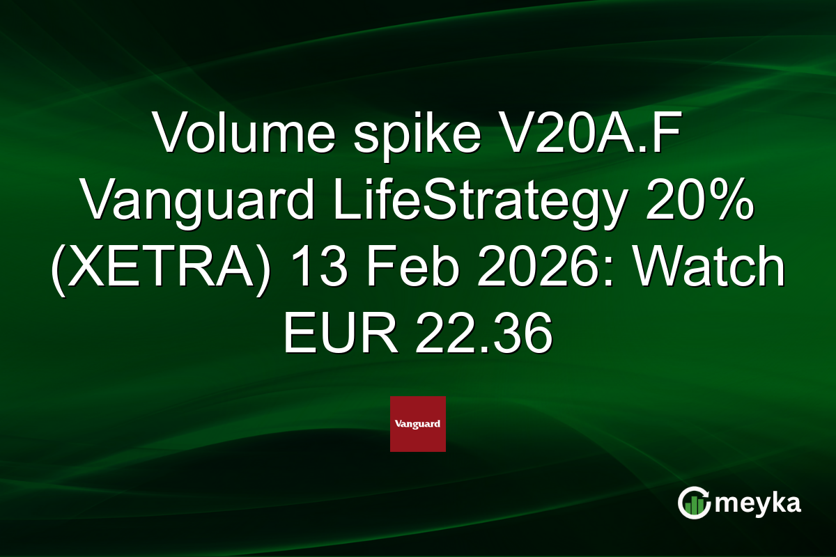 Volume spike V20A.F Vanguard LifeStrategy 20% (XETRA) 13 Feb 2026: Watch EUR 22.36