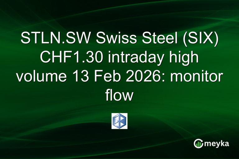 STLN.SW Swiss Steel (SIX) CHF1.30 intraday high volume 13 Feb 2026: monitor flow