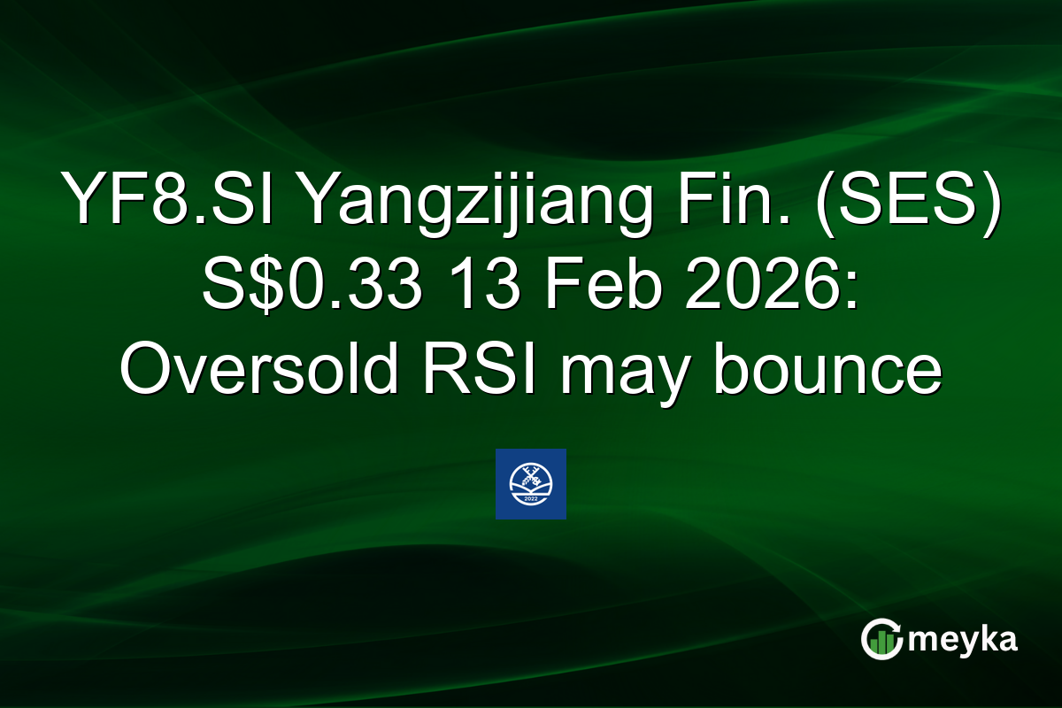 YF8.SI Yangzijiang Fin. (SES) S$0.33 13 Feb 2026: Oversold RSI may bounce