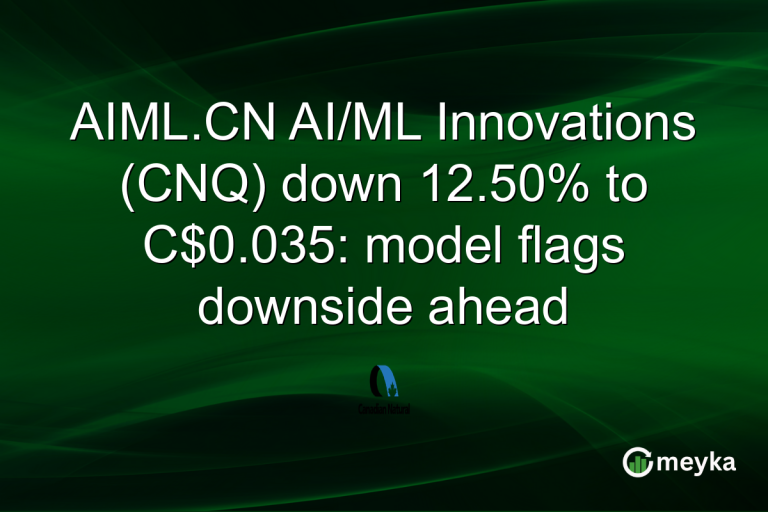 AIML.CN AI/ML Innovations (CNQ) down 12.50% to C$0.035: model flags downside ahead
