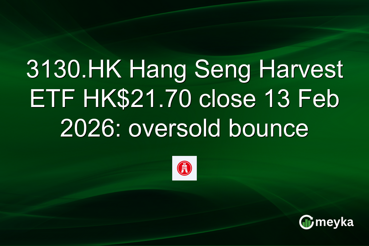3130.HK Hang Seng Harvest ETF HK$21.70 close 13 Feb 2026: oversold bounce