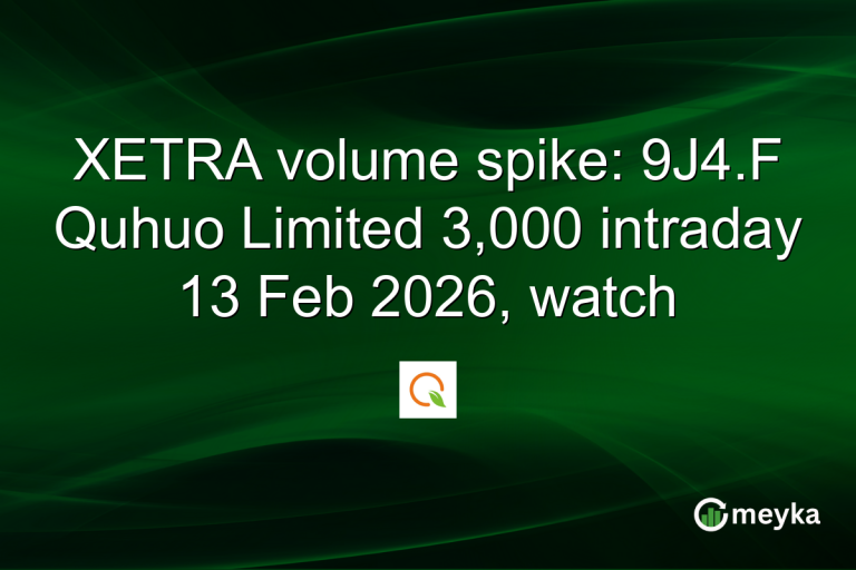 XETRA volume spike: 9J4.F Quhuo Limited 3,000 intraday 13 Feb 2026, watch