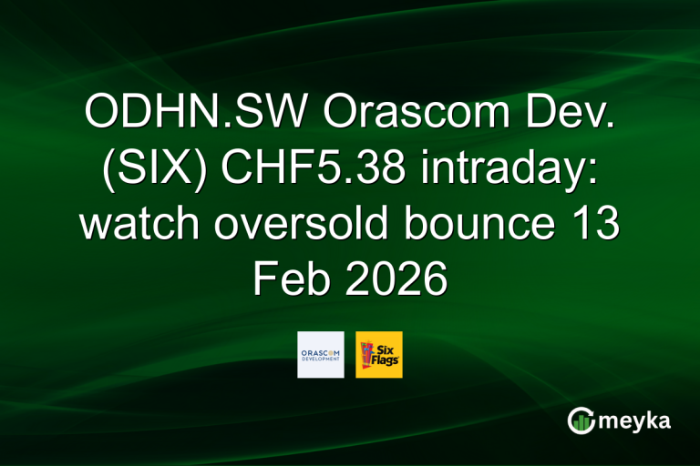 ODHN.SW Orascom Dev. (SIX) CHF5.38 intraday: watch oversold bounce 13 Feb 2026