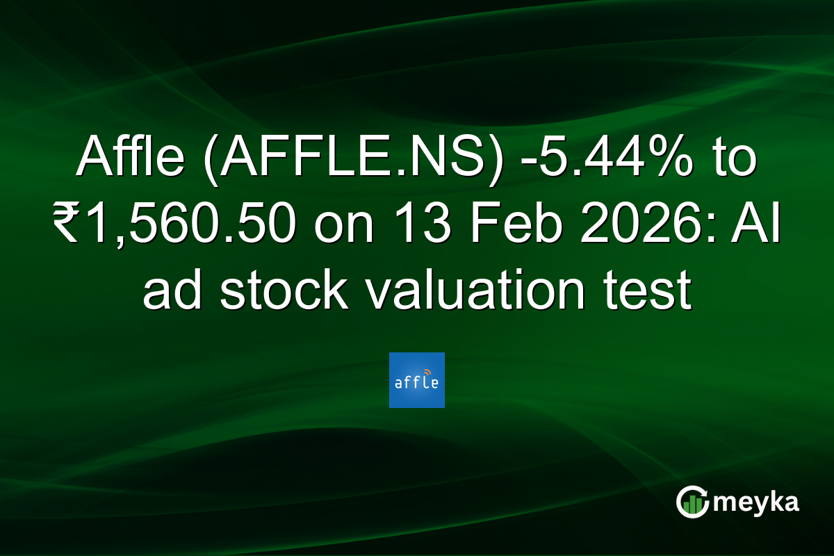 Affle (AFFLE.NS) -5.44% to ₹1,560.50 on 13 Feb 2026: AI ad stock valuation test