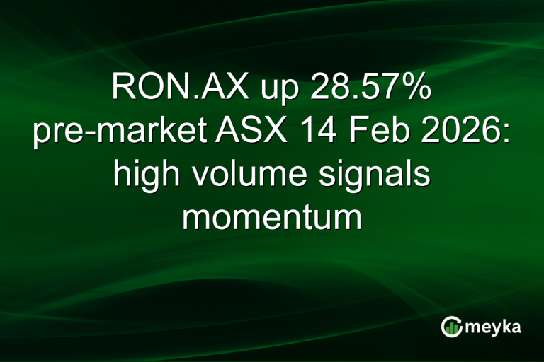 RON.AX up 28.57% pre-market ASX 14 Feb 2026: high volume signals momentum