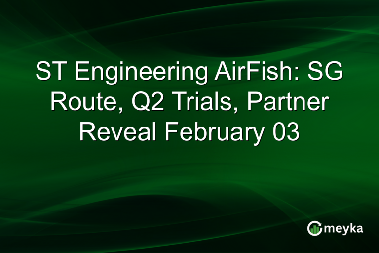 ST Engineering AirFish: SG Route, Q2 Trials, Partner Reveal February 03