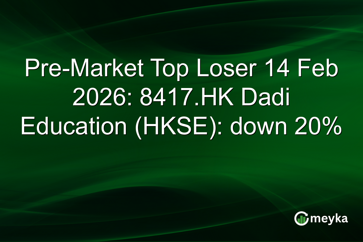 Pre-Market Top Loser 14 Feb 2026: 8417.HK Dadi Education (HKSE): down 20%