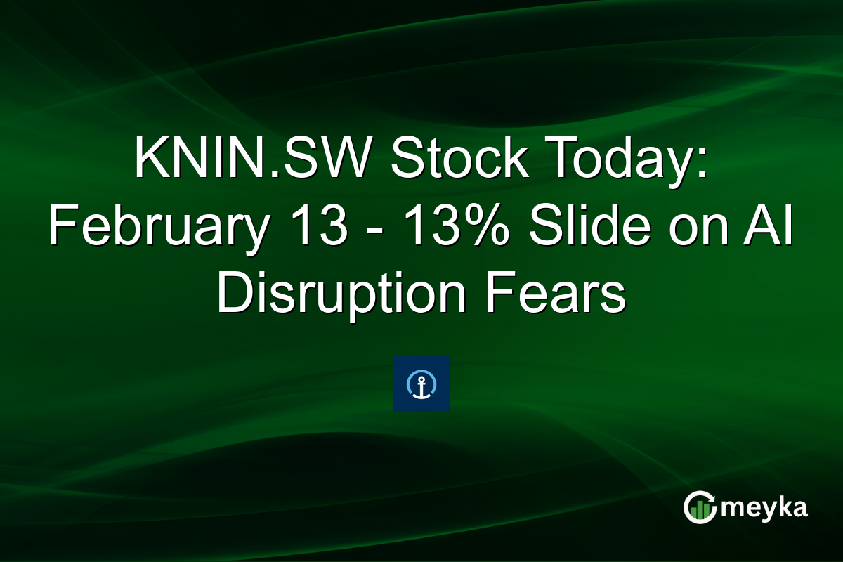 KNIN.SW Stock Today: February 13 - 13% Slide on AI Disruption Fears