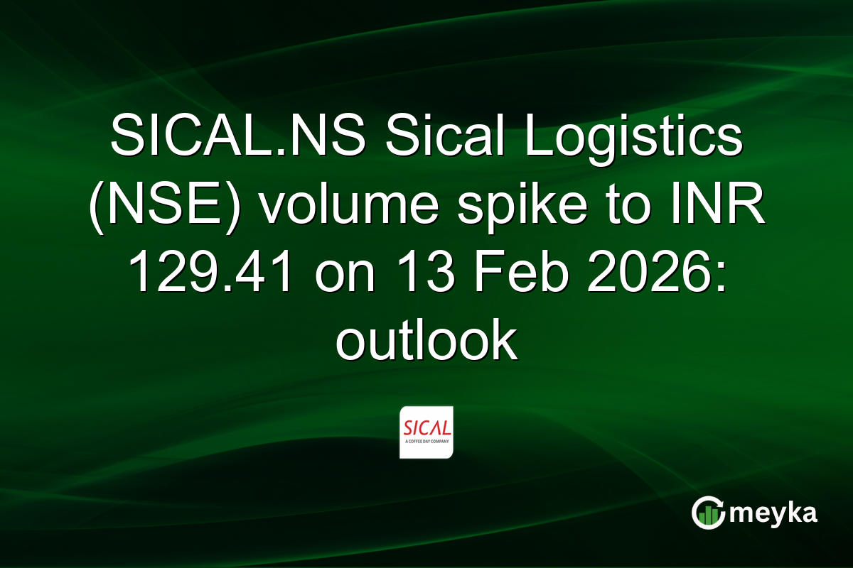 SICAL.NS Sical Logistics (NSE) volume spike to INR 129.41 on 13 Feb 2026: outlook