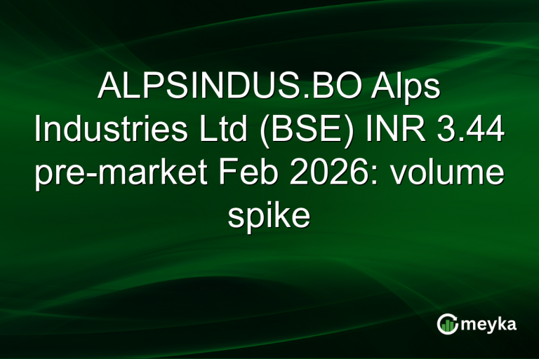 ALPSINDUS.BO Alps Industries Ltd (BSE) INR 3.44 pre-market Feb 2026: volume spike