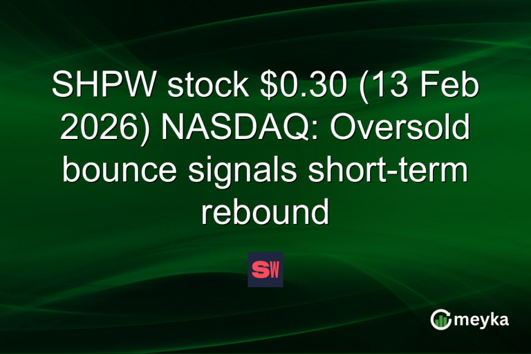 SHPW stock $0.30 (13 Feb 2026) NASDAQ: Oversold bounce signals short-term rebound